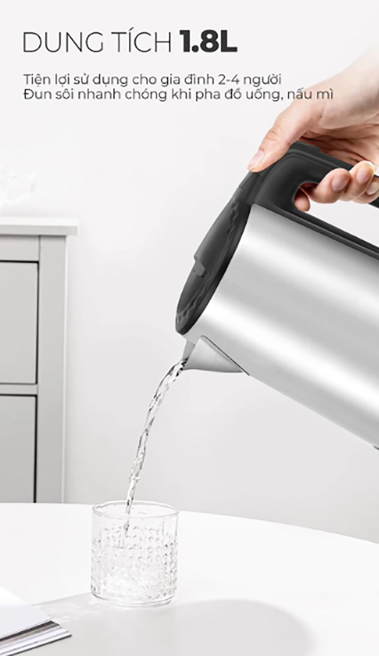 Bình đun siêu tốc MAGIC 1.8L A-070 - Thiết kế hiện đại với dung tích 1.8 lít