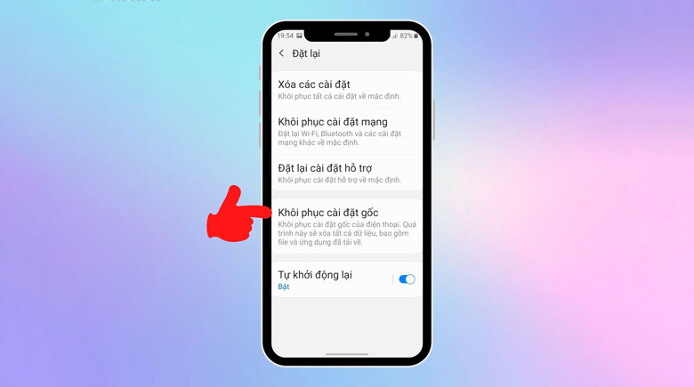 Màn hình điện thoại bị nhiễu giật - Khôi phục cài đặt gốc