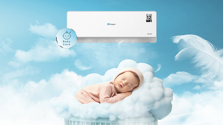 Chế độ BabyCare - Điều hòa Casper QH-12IU36A 2 chiều Inverter 12.200 BTU 