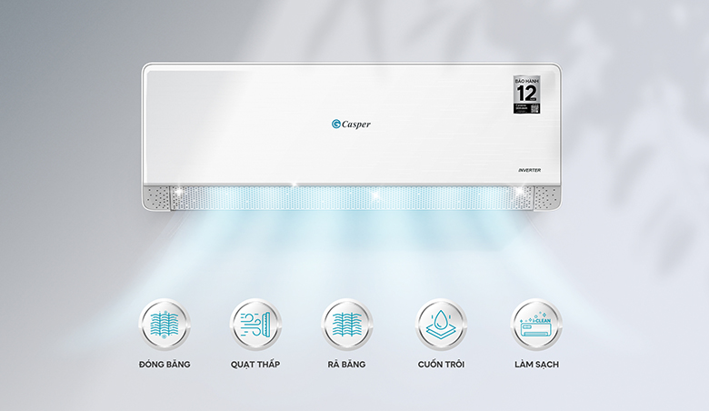 Tự động làm sạch - Điều hòa Casper QH-12IU36A 2 chiều Inverter 12.200 BTU 