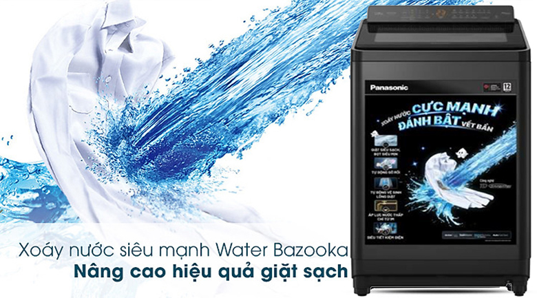 Máy giặt Panasonic NA-FD105X3BV - Xoáy nước Water Bazooka