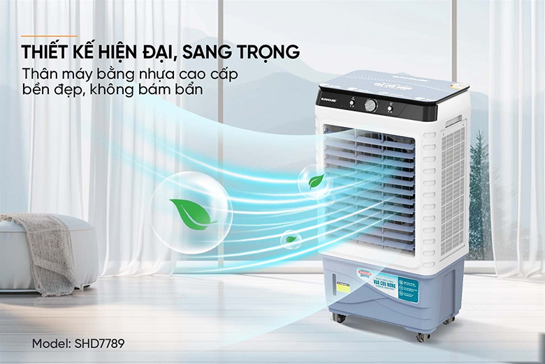 Máy làm mát không khí Sunhouse SHD7789 có thiết kế tiện nghi, hiện đại