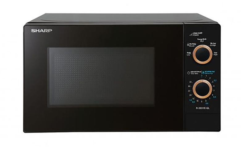 Lò vi sóng Sharp 20 lít 800W R-2031E-GL - Thiết kế nhỏ gọn, phù hợp với mọi không gian bếp
