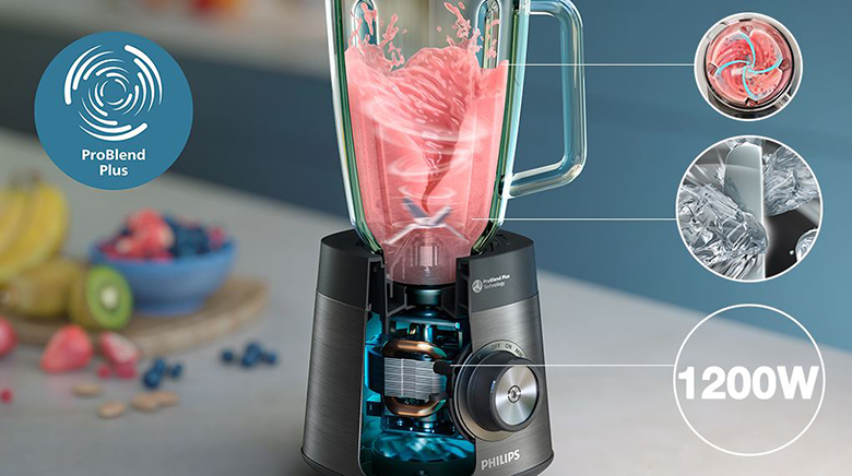Máy xay sinh tố Philips HR3041/00 - Công suất 1200W, xay nhuyễn nhanh chóng