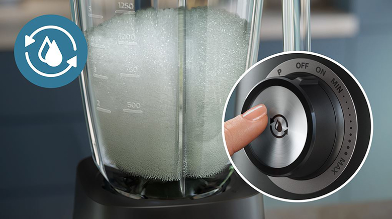 Máy xay sinh tố Philips HR3041/00 - Chức năng tự động làm sạch