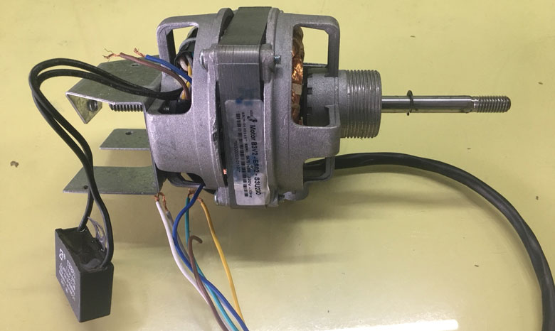 Tụ điện trong quạt với motor