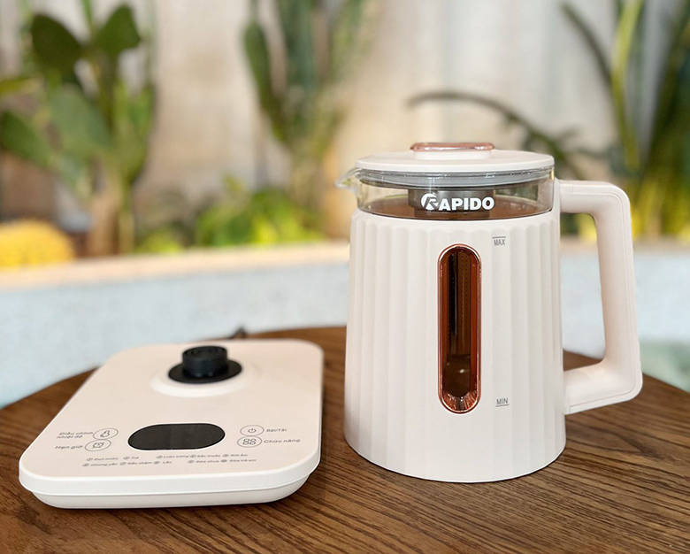 Ấm điện đa năng Rapido RMK0818-P - Công suất cao, đun sôi nhanh chóng