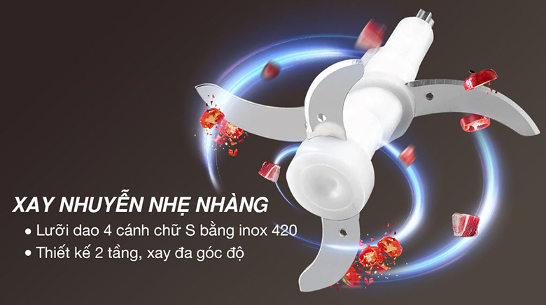 Máy xay thịt đa năng Rapido RMC-300 - Công suất mạnh mẽ, lưỡi dao sắc bén