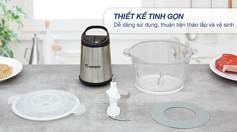 Máy xay thịt đa năng Rapido RMC-300 - Các bộ phận có thể tháo rời