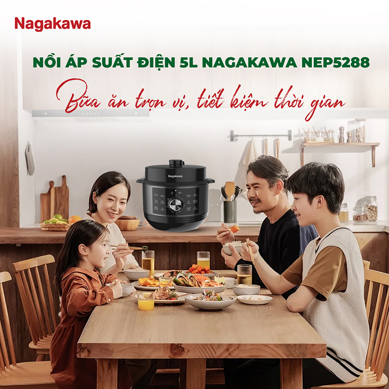 Nồi áp suất điện 5L Nagakawa NEP5288