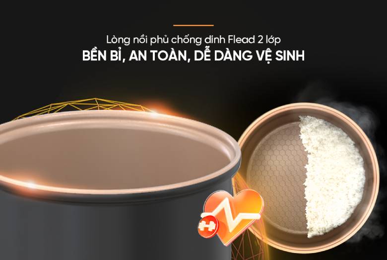 Nồi cơm điện Sunhouse SHD8201 - lòng nồi chống dính cao cấp