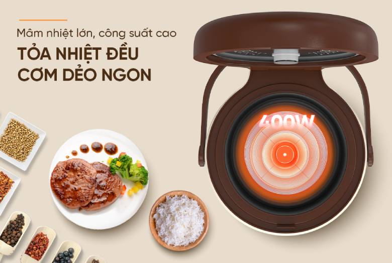 Nồi cơm điện Sunhouse SHD8201 - mâm nhiệt lớn, tỏa nhiệt đều