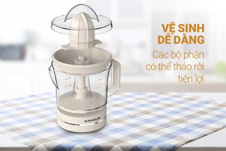 Máy vắt cam Sunhouse SHD5510 - dễ dàng vệ sinh