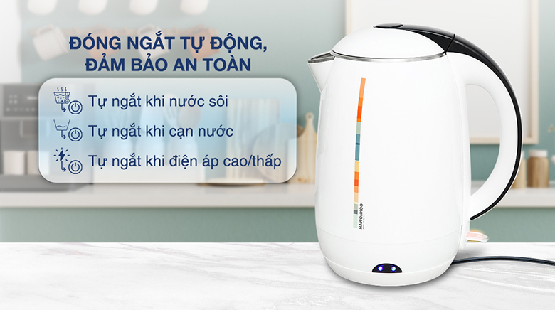 Ấm siêu tốc Hawonkoo KEH-180-W - Tính năng an toàn
