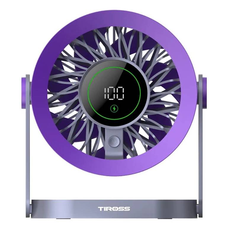 Quạt để bàn USB Tiross TS3421 - màn hình LED hiển thị