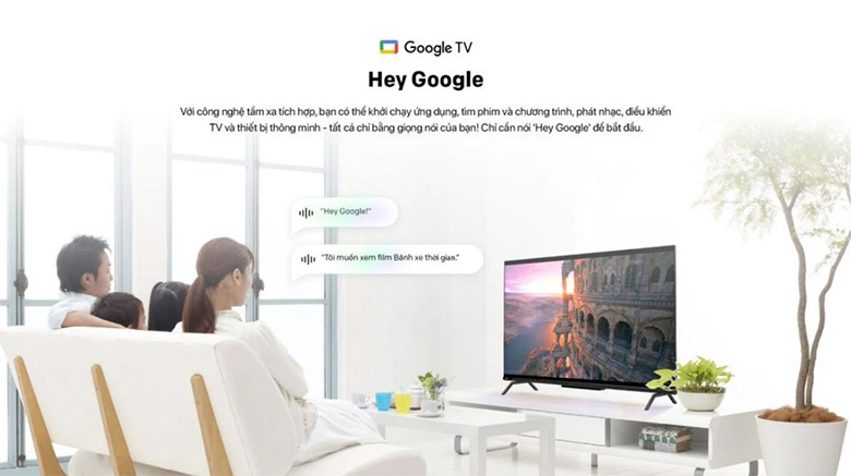 Hỗ trợ tìm kiếm giọng nói - Google Tivi Skyworth 4K 55 Inch 55G6500G