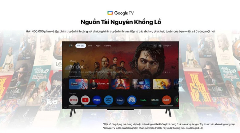 Hệ điều hành Google TV - Google Tivi Skyworth 4K 55 Inch 55G6500G