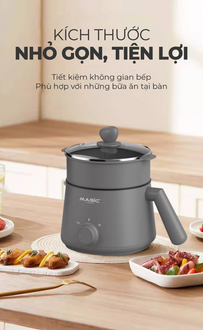  Nồi nấu đa năng Magic Eco AC-041 - THIẾT KẾ NHỎ GỌN