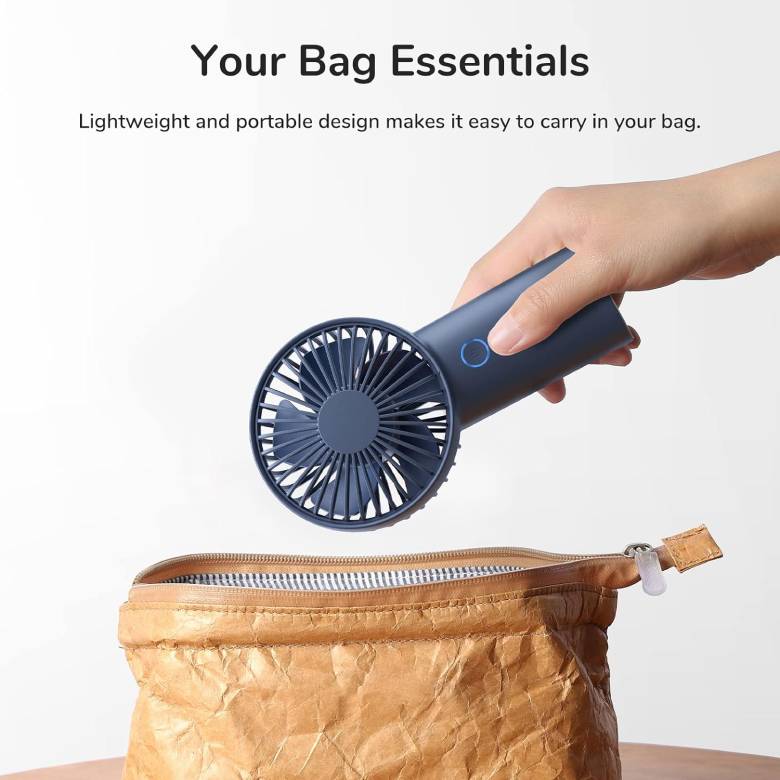  Quạt cầm tay mini Jisulife F2D-J1135 6000mAh Xanh - thiết kế nhỏ gọn