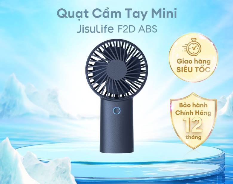 Quạt cầm tay mini Jisulife F2D-J1135 6000mAh Xanh