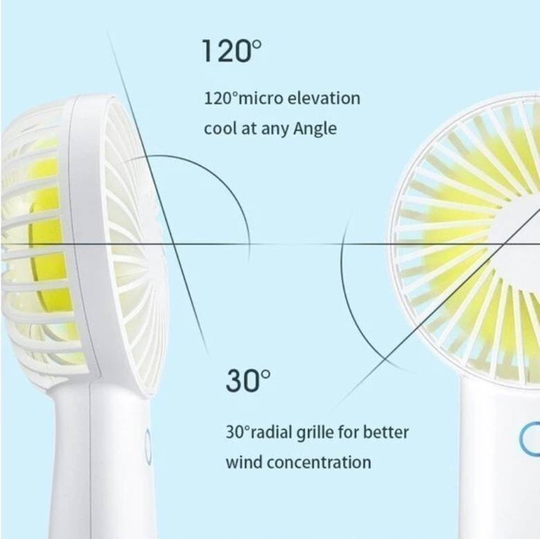  Quạt cầm tay mini Jisulife F2D-J1111 6000mAh Trắng