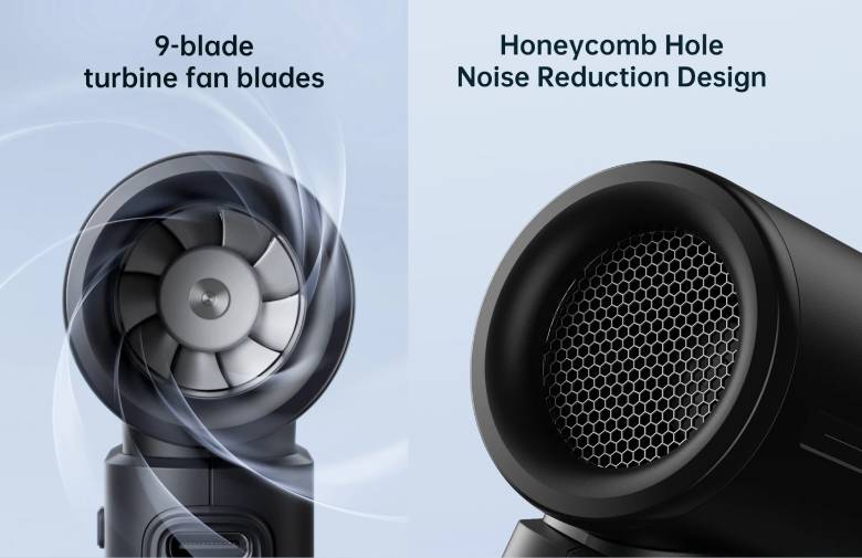  Quạt cầm tay mini Jisulife Life 9 J2705 5000mAh Đen - 5 chế độ gió tùy chỉnh