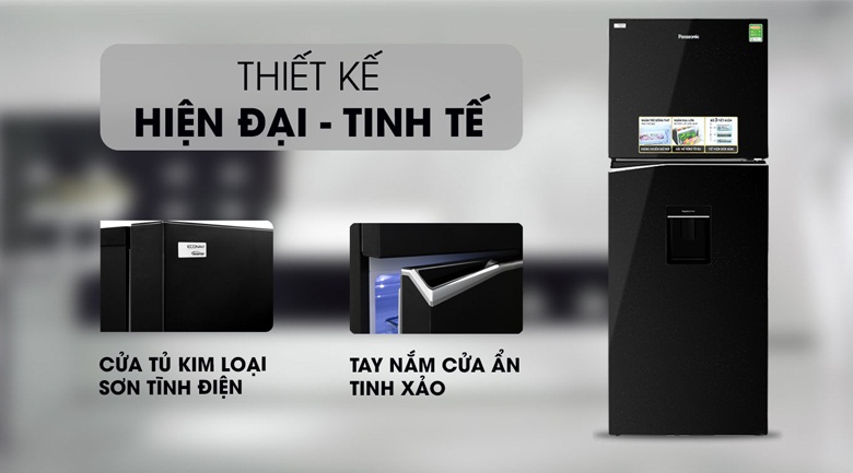 thiết kế-tủ lạnh Panasonic NR-BL351WKVN