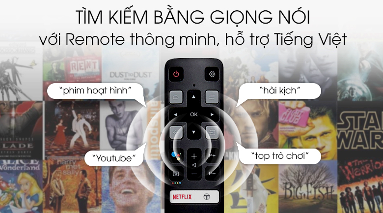 Remote thông minh - Android Tivi TCL 4K 75 inch L75A8