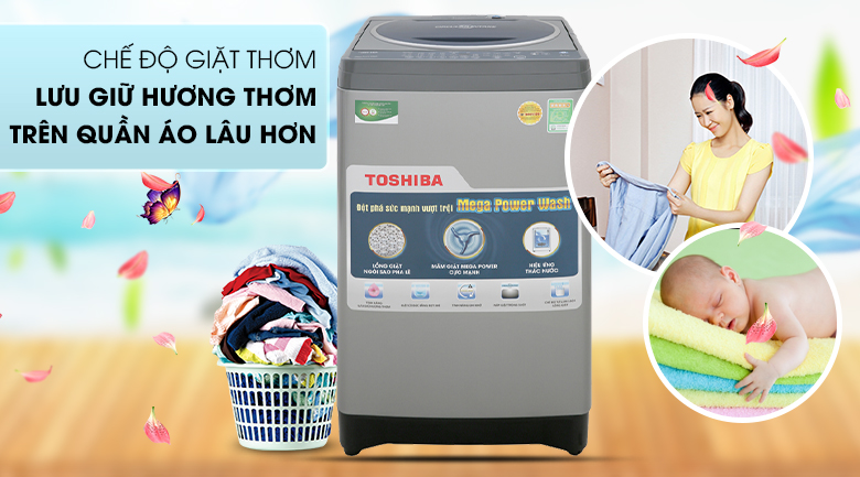 Tính năng lưu giữ hương thơm - Máy giặt lồng đứng Toshiba 8.2 kg AW-J920LV(SB)