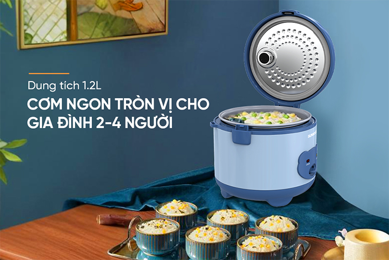 Nồi cơm điện Sunhouse SHD8214 - Nồi có dung tích 1.2 lít