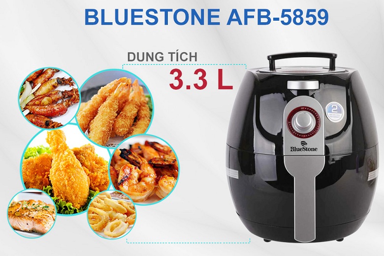 dung tích  - Nồi chiên không dầu BLUESTONE AFB5859 