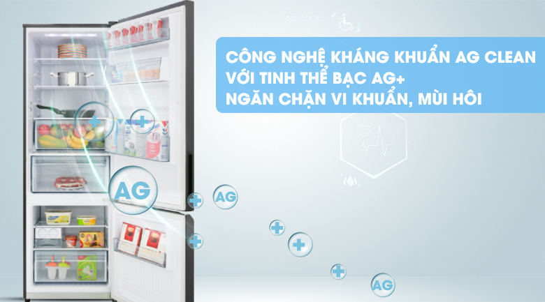kháng khuẩn - Tủ lạnh Panasonic NR-BV320WSVN