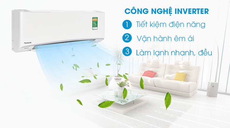 Công nghệ Inverter tiết kiệm điện năng - Điều hòa Panasonic Inverter 1 chiều 9000BTU CU/CS-XU9UKH-8 