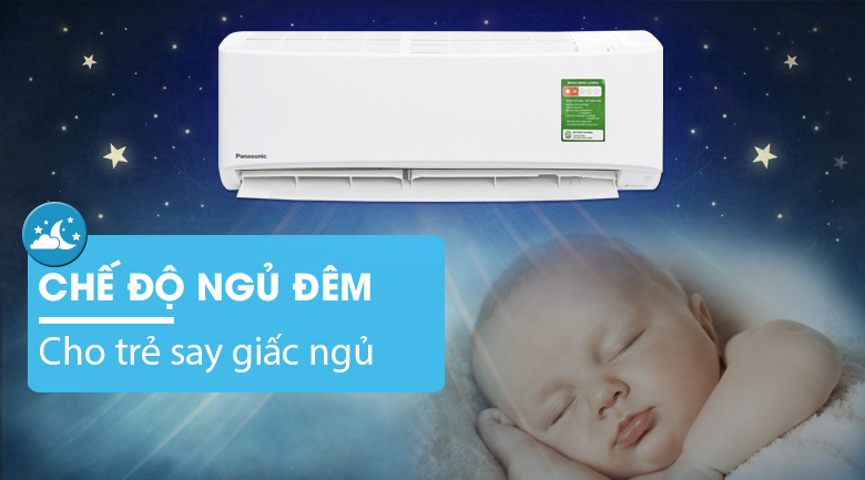 Chế độ ngủ đêm - Điều hòa Panasonic 1 chiều 9000BTU CU/CS-N9UKH-8 