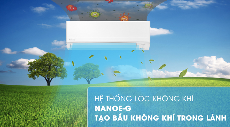 Công nghệ khử mùi, diệt khuẩn - Điều hòa Panasonic 1 chiều Inverter 9000BTU CU/CS-WPU9WKH-8M