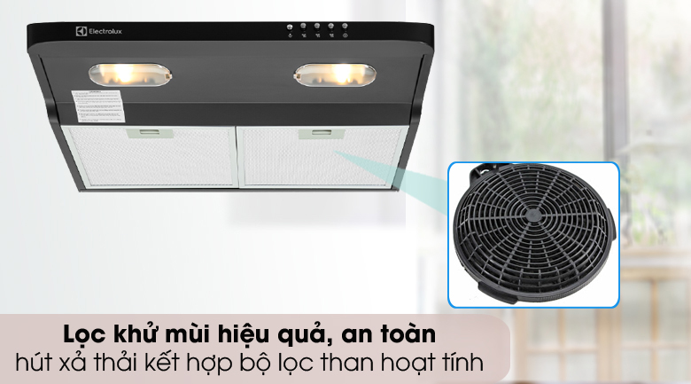 Máy hút mùi âm tủ Electrolux EFT6032K - Bộ lọc than hoạt tính