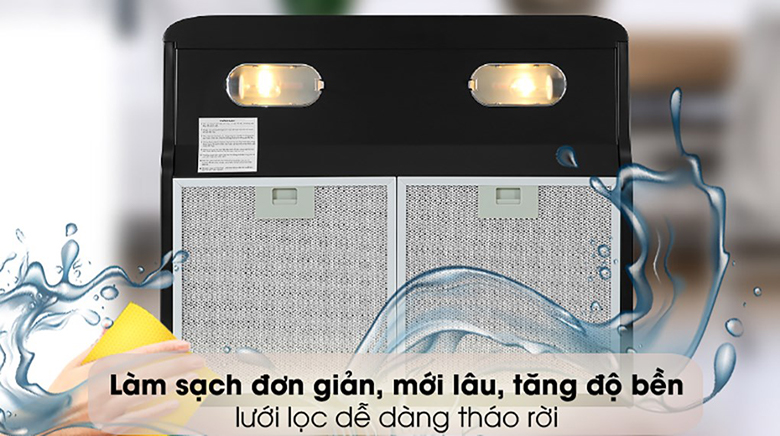 Máy hút mùi âm tủ Electrolux EFT6032K - Lưới lọc nhôm dày dặn, chắc chắn