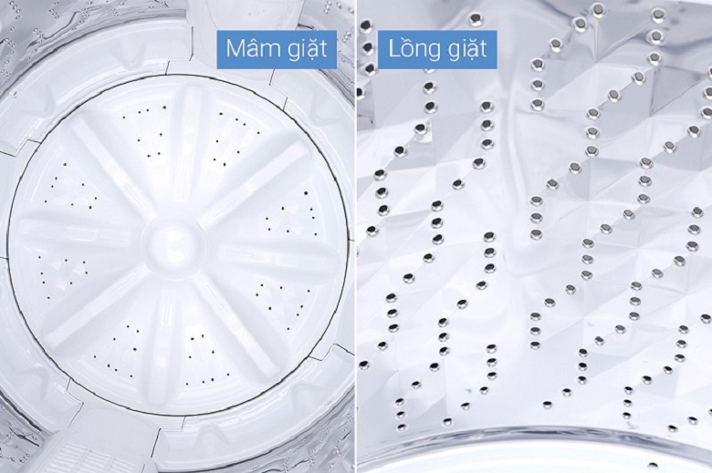 Mâm giặt Avtive Wave - Máy giặt Panasonic 8.5 kg NA-F85A4HRV lồng đứng