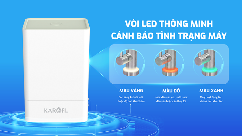 Máy lọc nước Karofi KAQ-U98 10 lõi vòi nước thông minh