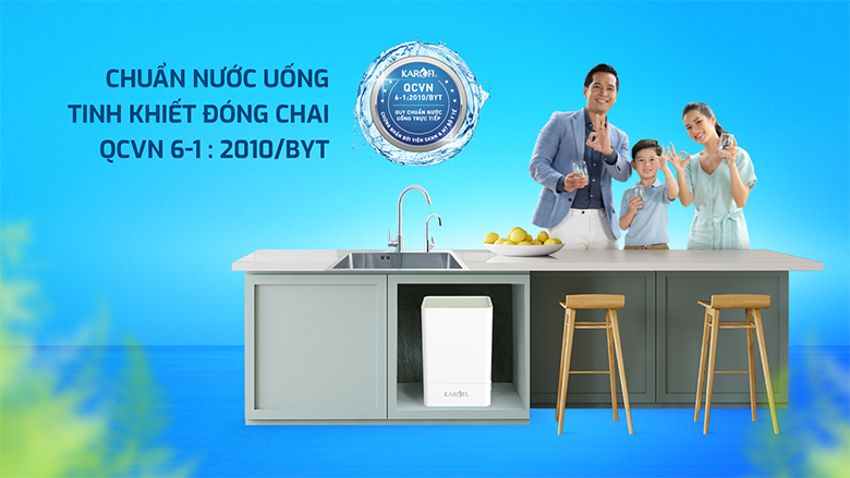 Máy lọc nước Karofi KAQ-U98 10 lõi đạt tiêu chuẩn nước uống trực tiếp