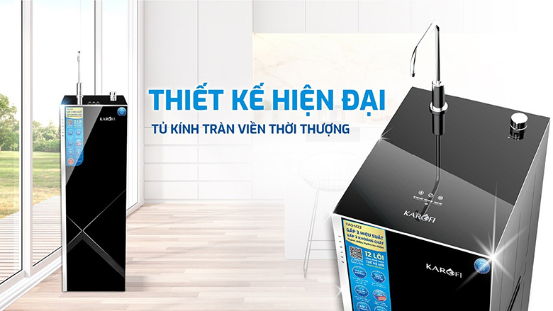 Máy lọc nước Karofi KAQ-M22 với kiểu dáng thiết kế mới