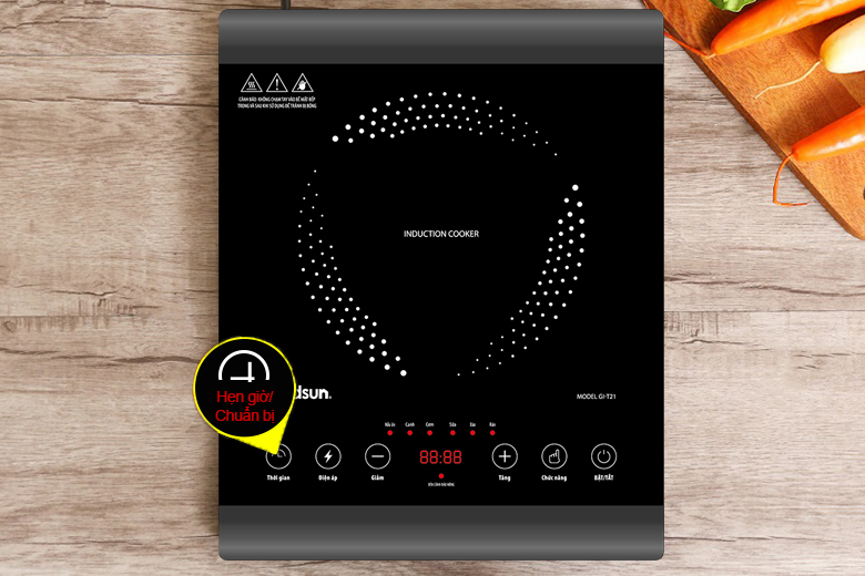 hẹn giờ - Bếp từ đơn cảm ứng Goldsun GI-T21