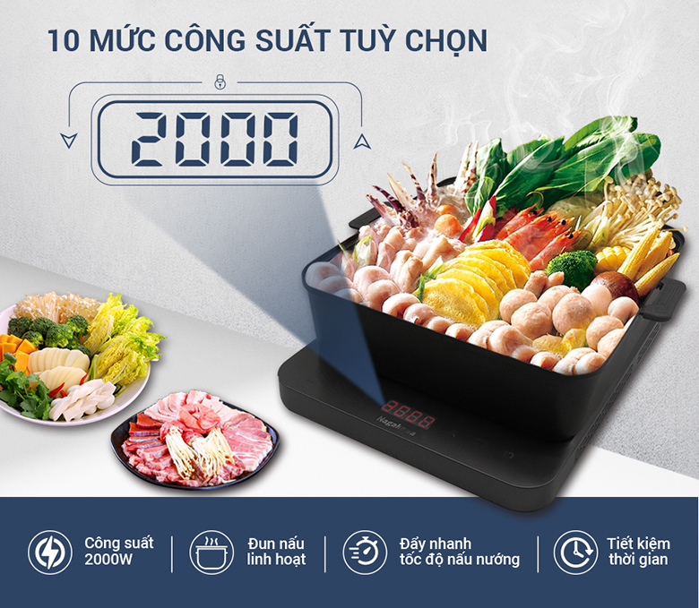 Bếp điện từ đa năng Nagakawa NAG0717 công suất 200W