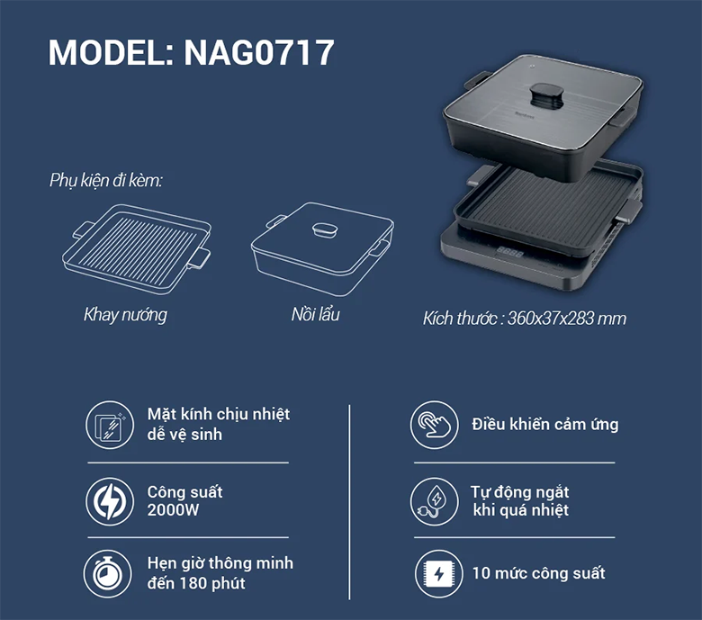 Bếp từ đơn Nagakawa NAG0717