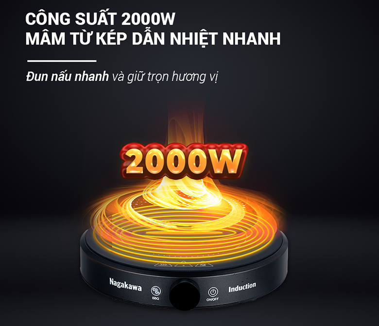 Bếp điện từ đa năng Nagakawa NAG0716 công suất 200W
