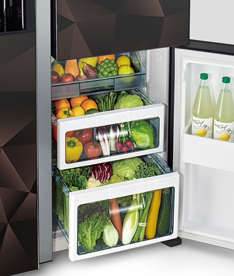 ngăn kệ tiện lợi - Tủ lạnh Side by Side là gì