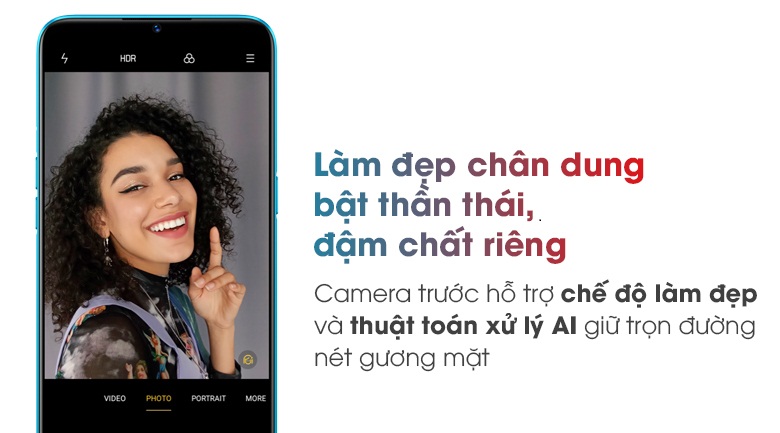 camera trước-điện thoại Realme C3i 2GB/32GB Đỏ