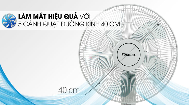 Quạt đứng Toshiba 5 cánh F-LSA10(H)VN 50W - Công suất mạnh mẽ, làm mát nhanh chóng