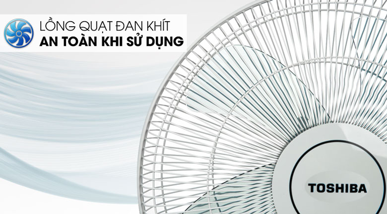 Quạt đứng Toshiba 5 cánh F-LSA10(H)VN 50W - Lồng quạt thiết kế với nhiều nan đan khít vào nhau