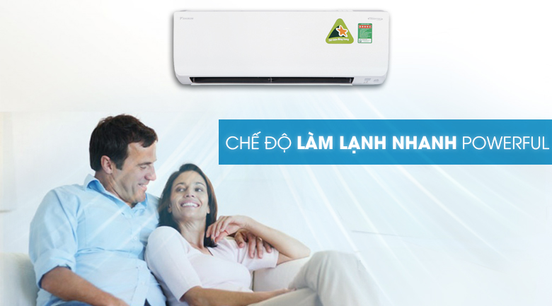 Chế độ Powerful - Điều hòa 2 chiều Daikin inverter 9000BTU FTHF25RAVMV/RHF25RAVMV